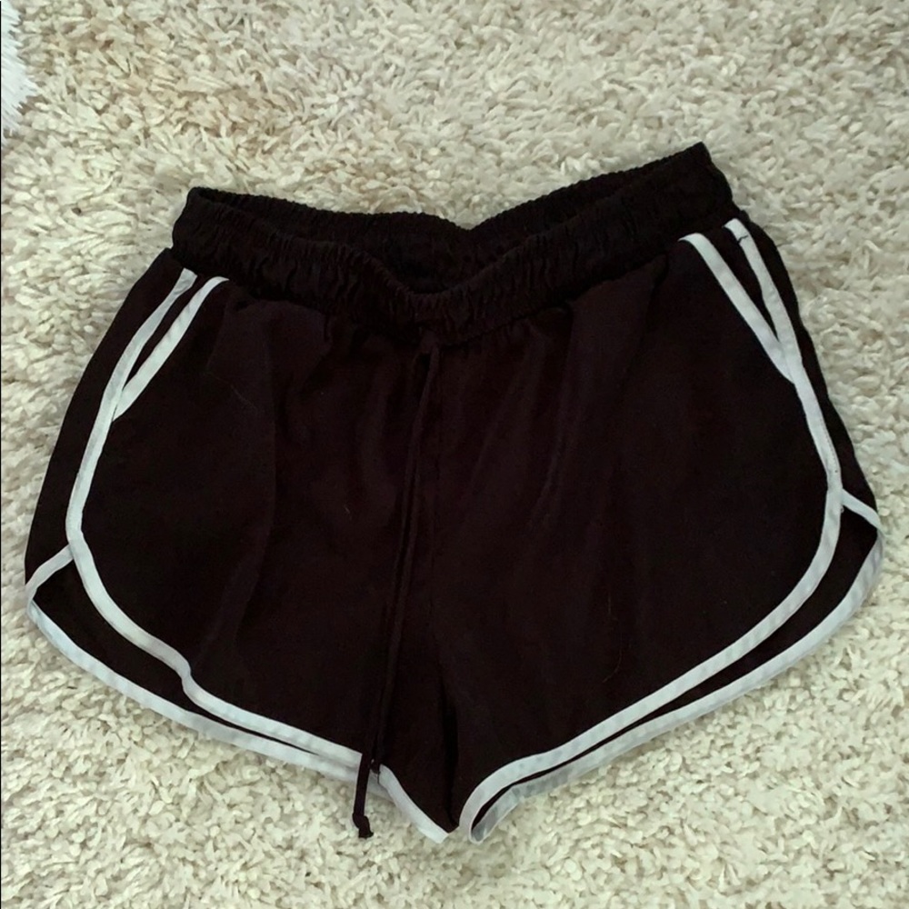 Size small. black and white athletic shorts